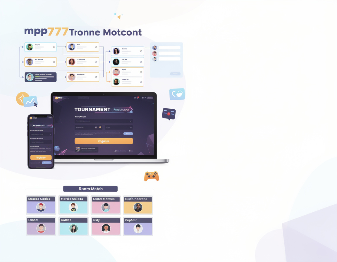 Ilustrasi cara daftar turnamen game online untuk turnamen game online mpp777 dengan bracket dan room match